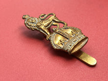 Load image into Gallery viewer, Original WW1 Royal 1st Devonshire Yeomanry Kings Crown Cap Badge
