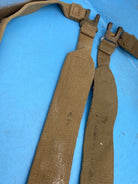 Original Pair of British Army 37 Pattern Khaki Canvas L-Straps - The Militaria Shop