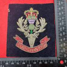 Load image into Gallery viewer, British Army Bullion Embroidered Blazer Badge - Queen&#39;s Own Highland Division
