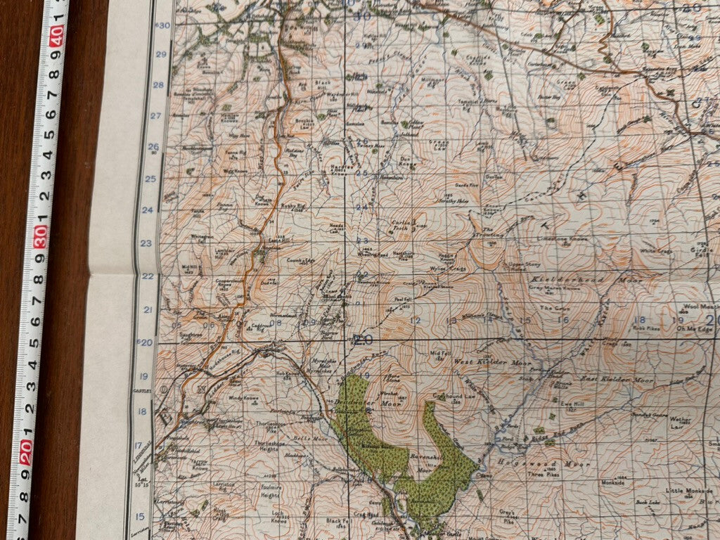 Original WW2 British Army GSGS Map of Scotland - The Cheviot Hills - The Militaria Shop