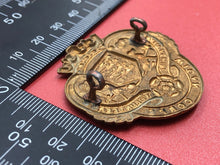 Load image into Gallery viewer, Original WW1 British Army Cap Badge - Lancashire Volunteers Wigan Corps
