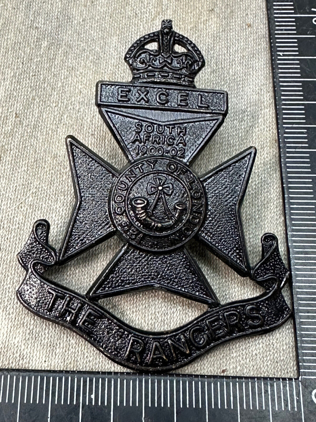 British Army 12th County of London The Rangers Cap Badge