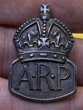 Load image into Gallery viewer, Original WW2 British Home Front Silver Hallmarked ARP Officials Badge
