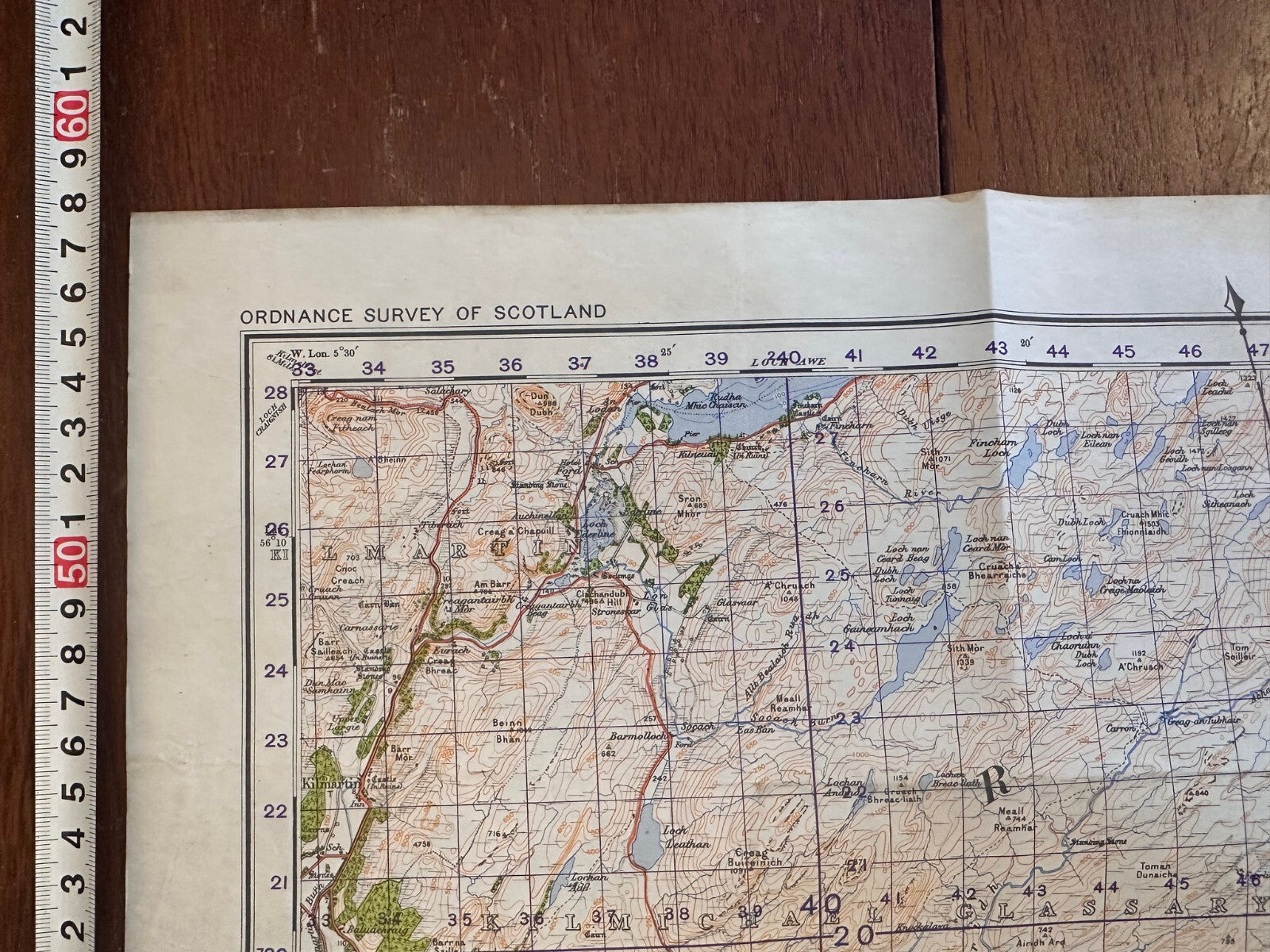 Original WW2 British Army GSGS Map of Scotland - Dunoon & Loch Fyne - The Militaria Shop