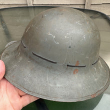 Load image into Gallery viewer, Original WW2 British Home Front Civillian Zuckerman Helmet &amp; Liner - 1941 Dated
