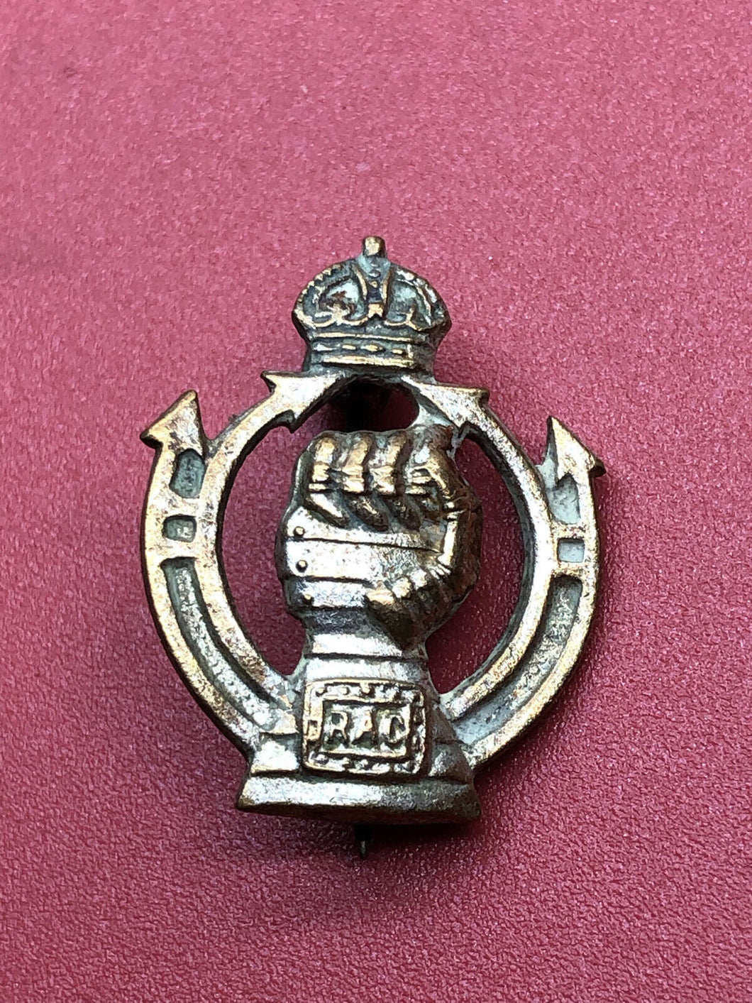 Original WW2 British Army Royal Armoured Corps Lapel Pin Sweetheart Brooch