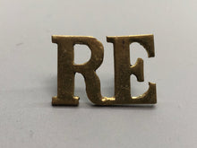 Load image into Gallery viewer, Original British Army WW2 Royal Engineers (R.E.) Shoulder Title
