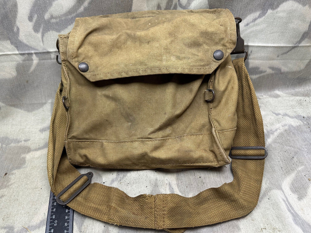 Original WW2 British Army GSR Gas Mask Bag - Early Pattern