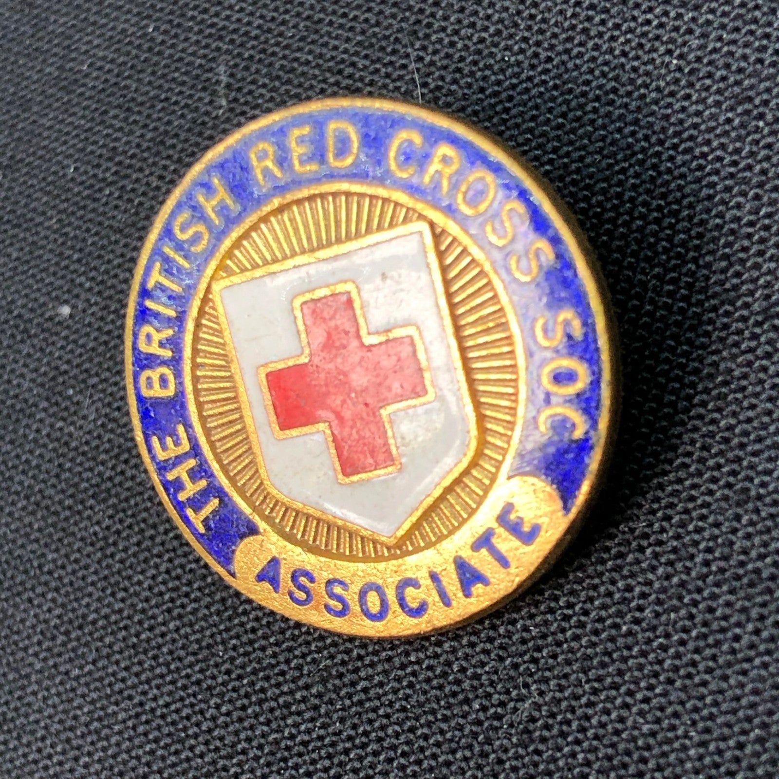 Vintage British Red Cross Society (BRCS) Associate Member Lapel Pin - The Militaria Shop