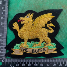 Load image into Gallery viewer, British Army Bullion Embroidered Blazer Badge - Royal East Kent Regiment - Buffs
