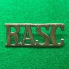Original WW2 British Army Brass Shoulder Title - RASC Royal Army Service Corps - The Militaria Shop