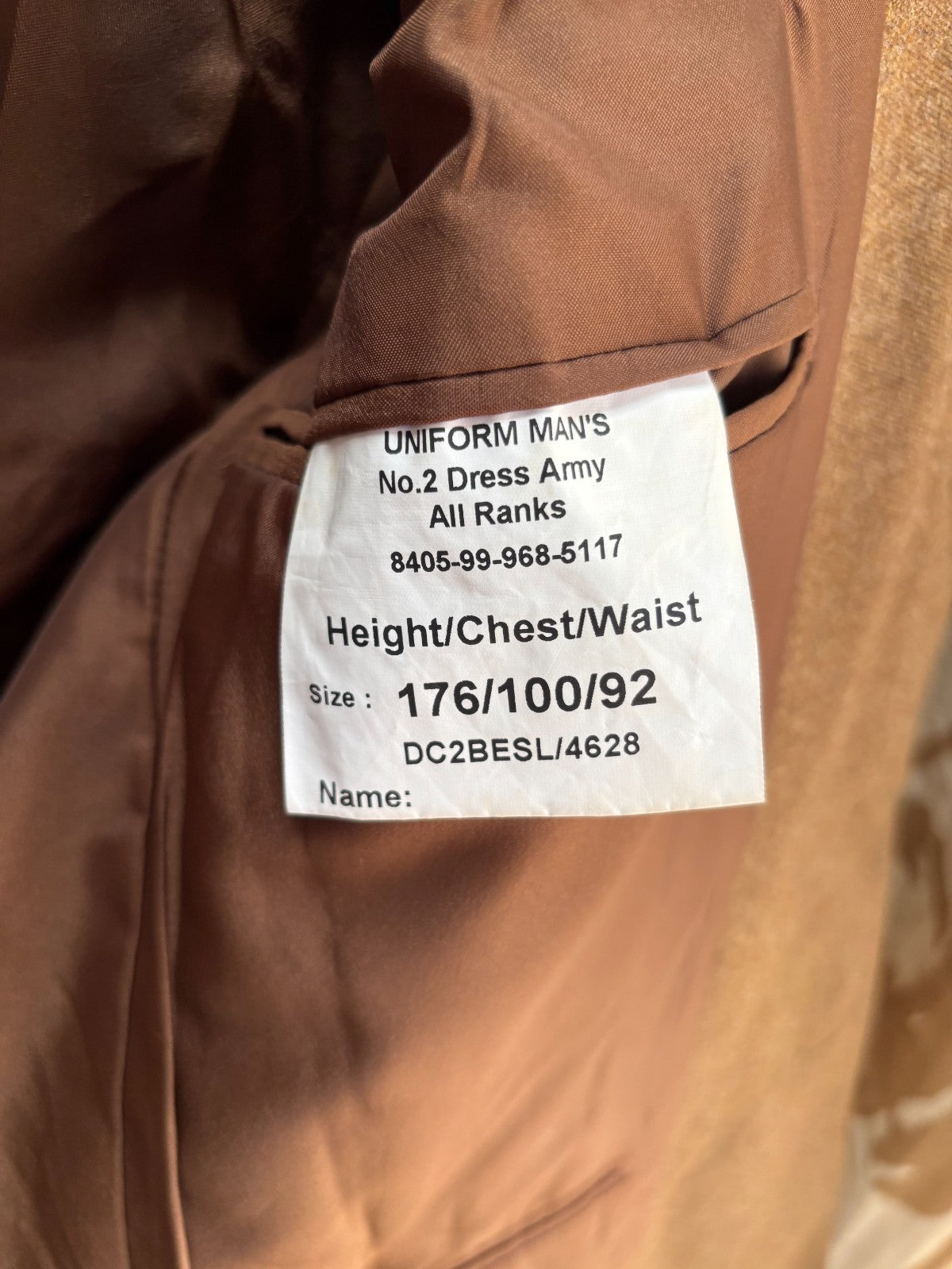 Grade 1 British Army FAD No2 Dress Uniform Jacket - Size 176/100/92 - The Militaria Shop