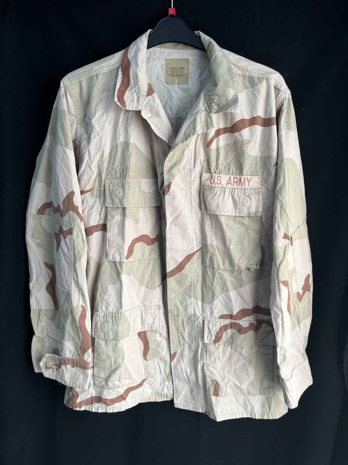 Gulf War US Army DCU Camouflaged Combat Field Coat/Jacket - Large/Long - The Militaria Shop