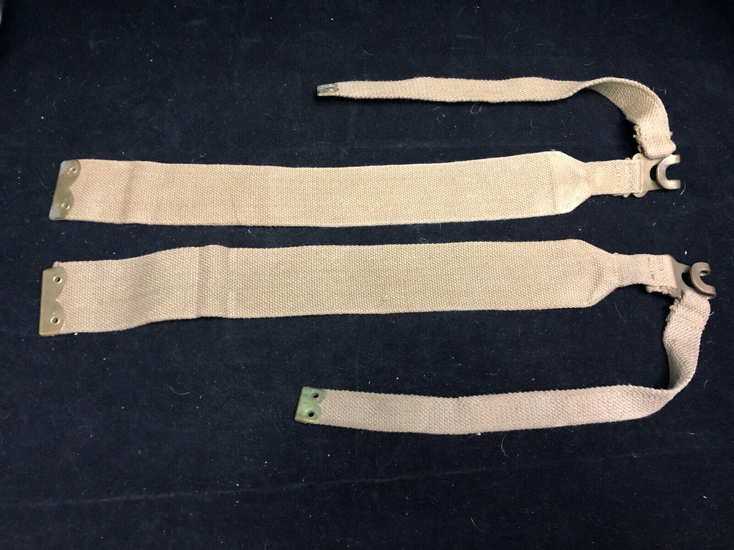 Original WW2 British Army 37 Pattern Khaki L-Straps Webbing - Wartime Dated