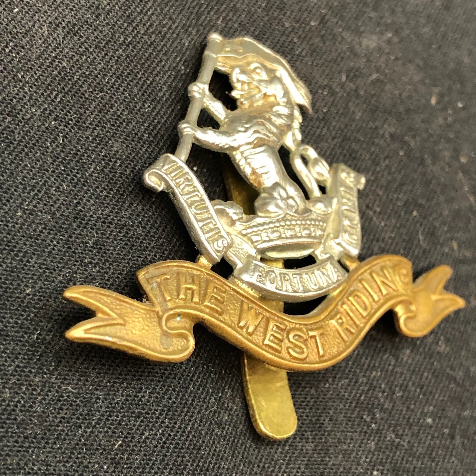 Original WW2 British Army Cap Badge - Duke of Wellington's West Riding Regiment - The Militaria Shop