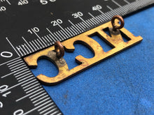 Load image into Gallery viewer, Original WW2 British Army Non Combatant Corps (N.C.C.) Brass Shoulder Title
