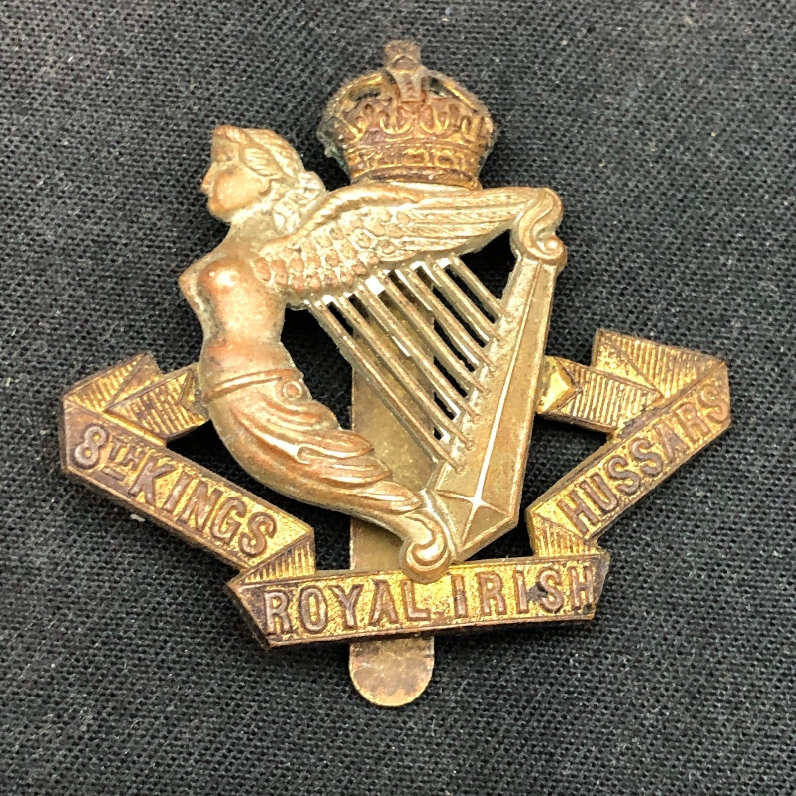 Original WW1 British Army Cap Badge - 8th King's Royal Irish Hussars - The Militaria Shop
