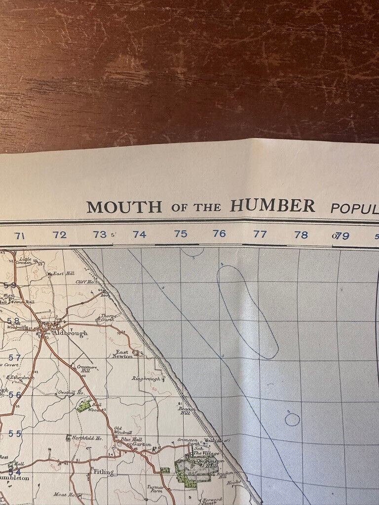Original WW2 British Army GSGS OS Map of England & Wales - Mouth of the Humber - The Militaria Shop