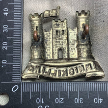 Load image into Gallery viewer, Original WW1 British Army Cap Badge - 6th (Inniskilling) Dragoons
