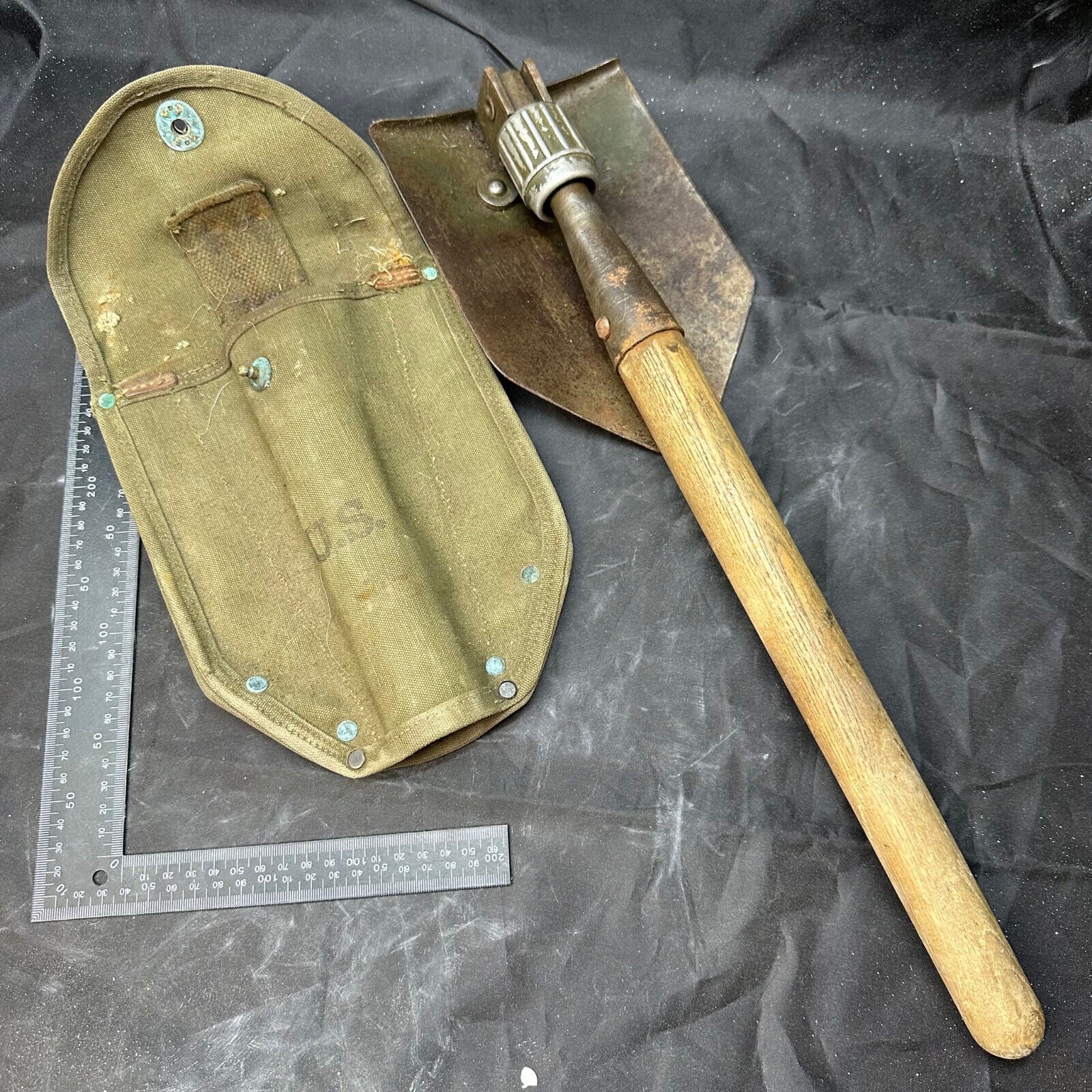 Original US Army WW2 M-1943 Entrenching Tool & Cover Set - 1944 Dated ...