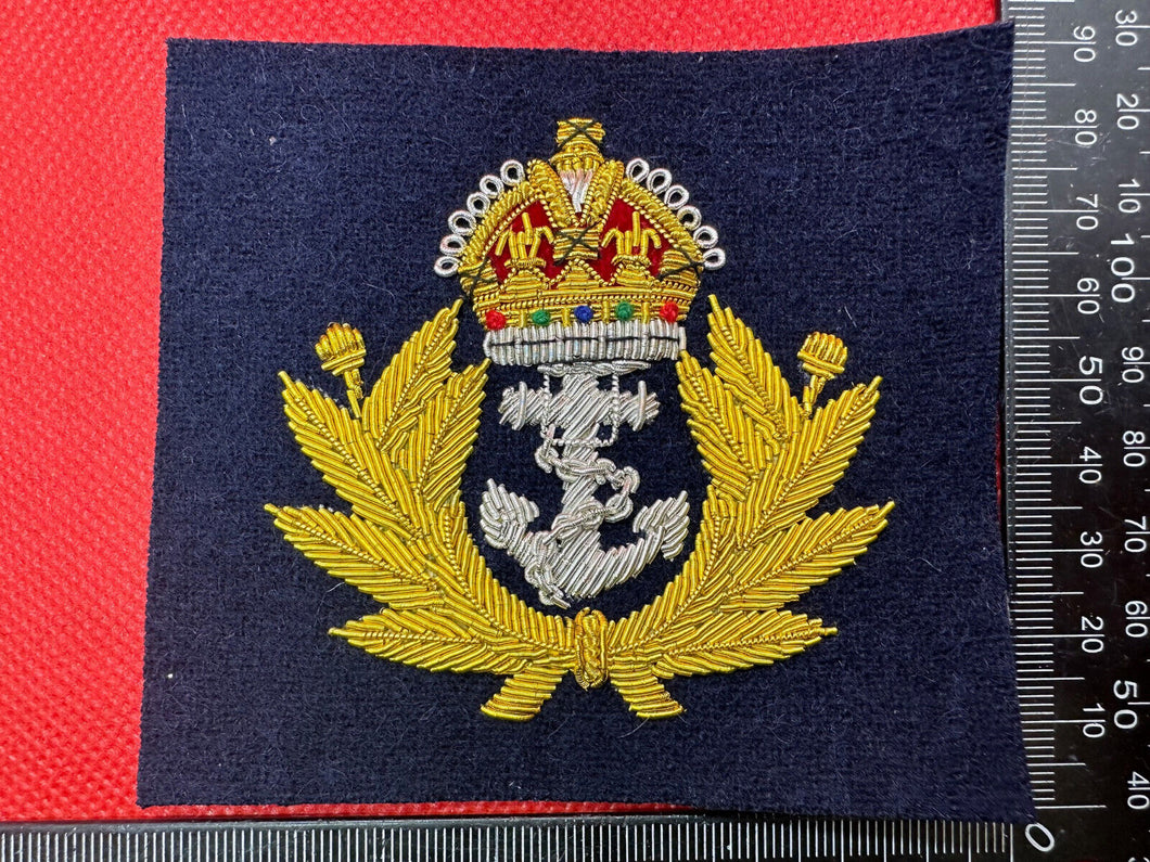 British Royal Navy Bullion Embroidered Blazer Badge