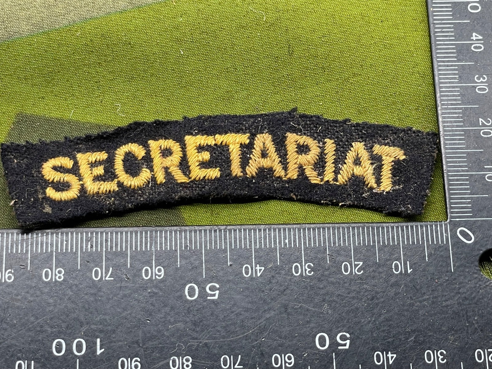Original British Home Front - Civil Defence SECRETARIAT Shoulder Title - The Militaria Shop