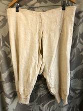 Load image into Gallery viewer, Original WW2 British Army Officers Long Johns / Shorts 1943 Dated 42&quot; Waist
