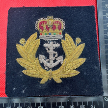 Load image into Gallery viewer, British Royal Navy Bullion Embroidered Blazer Badge
