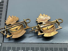 Load image into Gallery viewer, Original WW1 / WW2 British Army Royal Irish Fusiliers Brass Collar Badges
