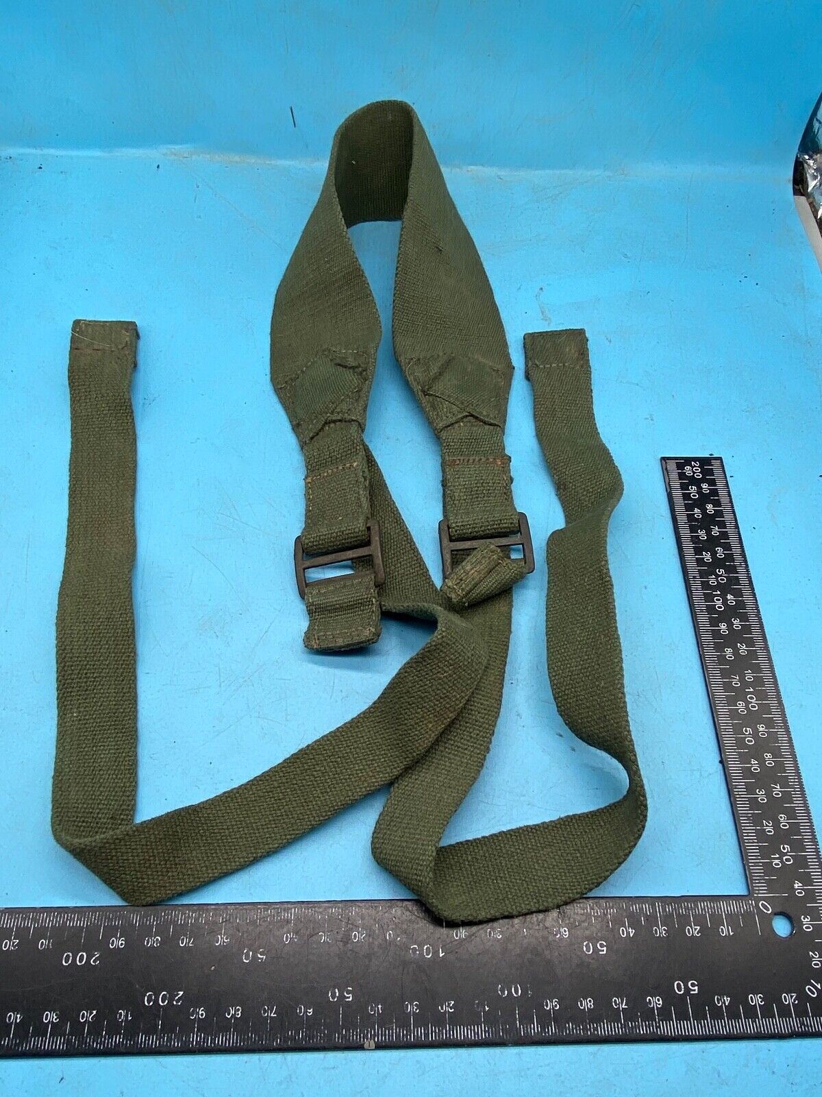Original WW2 British Army 44 Pattern Equipment Straps - 1945 Dated - The Militaria Shop