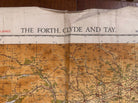 Original WW2 British Army RAF Navy Base Map of Scotland The Forth, Clyde & Tay - The Militaria Shop