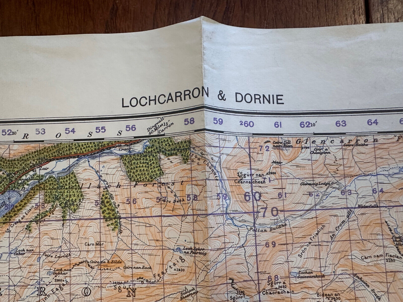 Original WW2 British Army GSGS Map of Scotland - Lochcarron & Dornie - The Militaria Shop