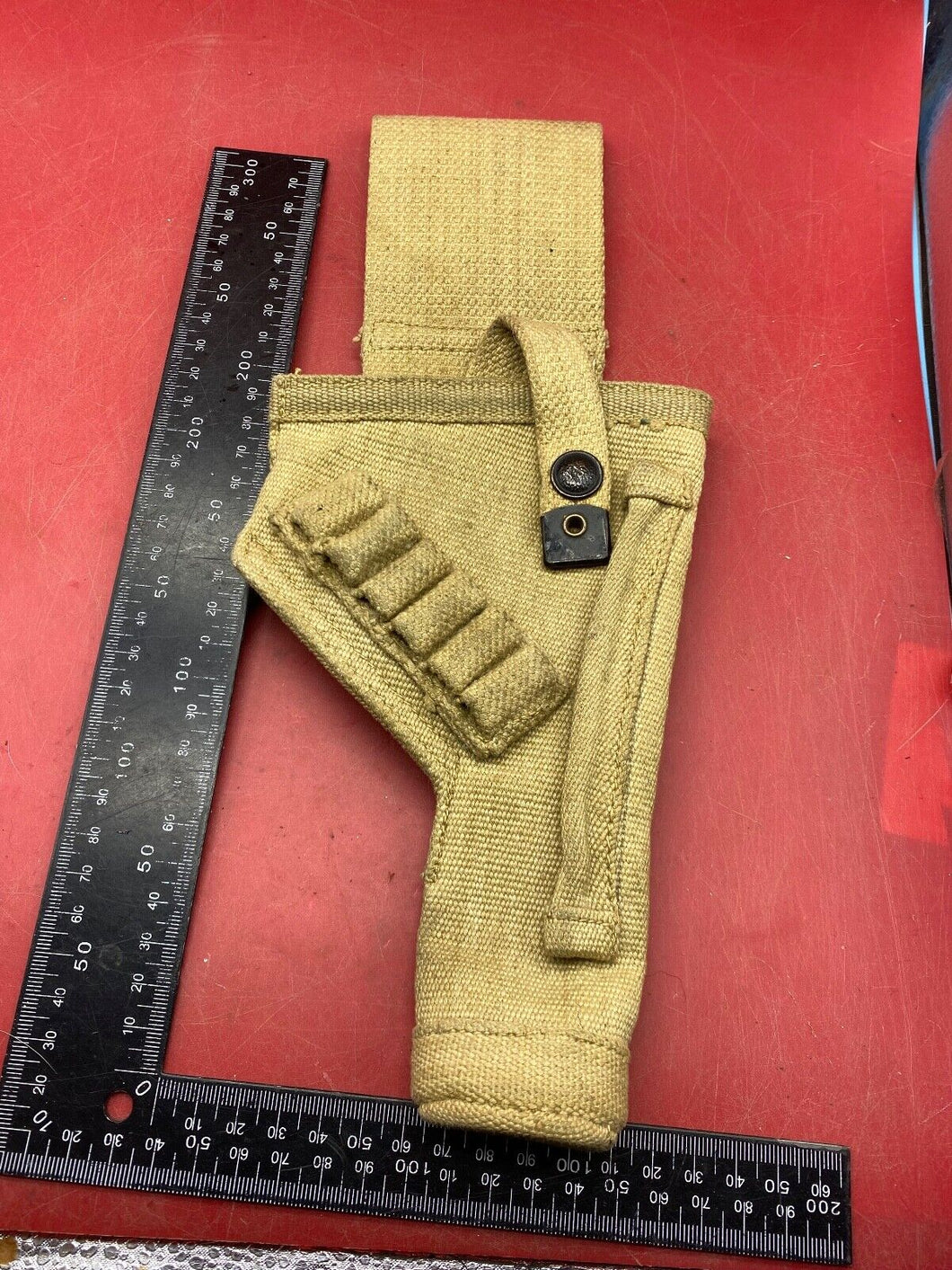 Original British Army Long Drop Canvas Holster as Used by Drivers & Tank Crews