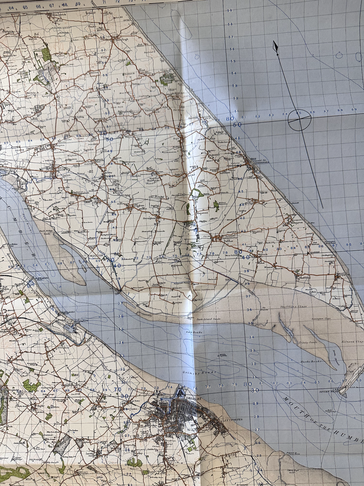 Original WW2 British Army GSGS OS Map of England & Wales - Mouth of the Humber - The Militaria Shop