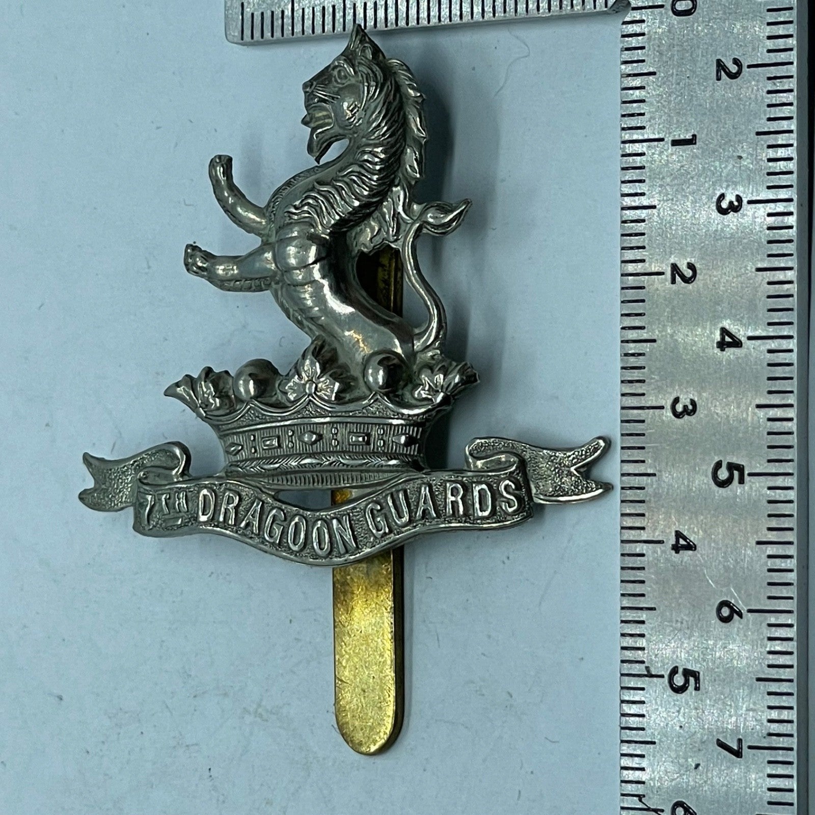 Original British Army WW1 7th Dragoon Guards Cap Badge - The Militaria Shop
