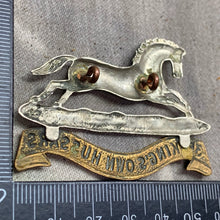 Load image into Gallery viewer, Original WW2 British Army Cap Badge - 3rd The King&#39;s Own Hussars
