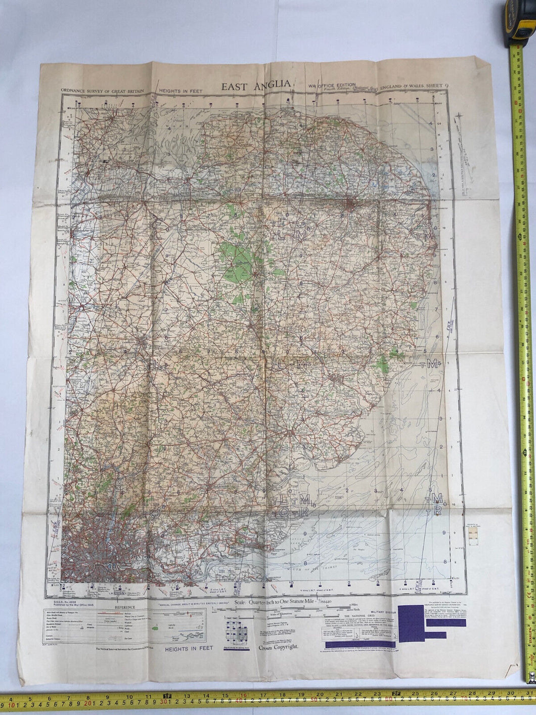 Original British Army GSGS Map - East Anglia