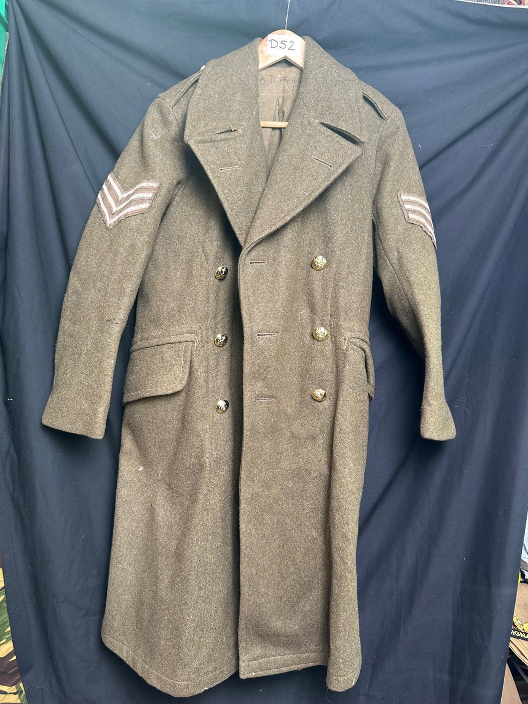 Original WW2 British Army Soldiers Wool Greatcoat 1940 Pattern