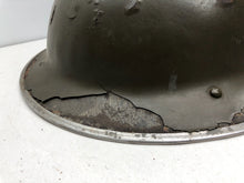 Load image into Gallery viewer, Original WW2 British Army Thick Green Painted Mk2 Brodie Helmet
