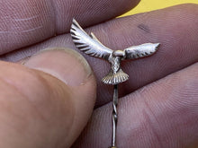 Load image into Gallery viewer, Original WW2 British Home Front / RAF Eagle Hallmarked Silver Tie Pin Badge
