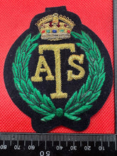 Load image into Gallery viewer, British Army Bullion Embroidered Blazer Badge - ATS - Auxiliary Territorial Serv
