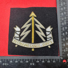 Load image into Gallery viewer, British Army Bullion Embroidered Blazer Badge - Reconnaissance Corps
