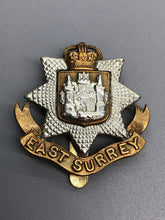 Load image into Gallery viewer, Original WW2 British Army East Surrey Regiment Cap Badge
