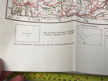 Load image into Gallery viewer, Original WW2 German Luftwaffe Map of Manchester / Liverpool UK North West
