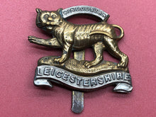 Load image into Gallery viewer, Original WW1 British Army Leicestershire Regiment Cap Badge
