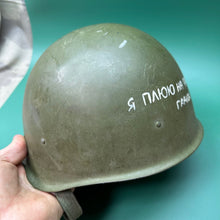 Load image into Gallery viewer, Original WW2 Russian Army Ssh 40 Combat Helmet - Interesting Marking!

