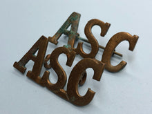 Load image into Gallery viewer, Original WW1 British Army Service Corps (A.S.C.) Shoulder Titles
