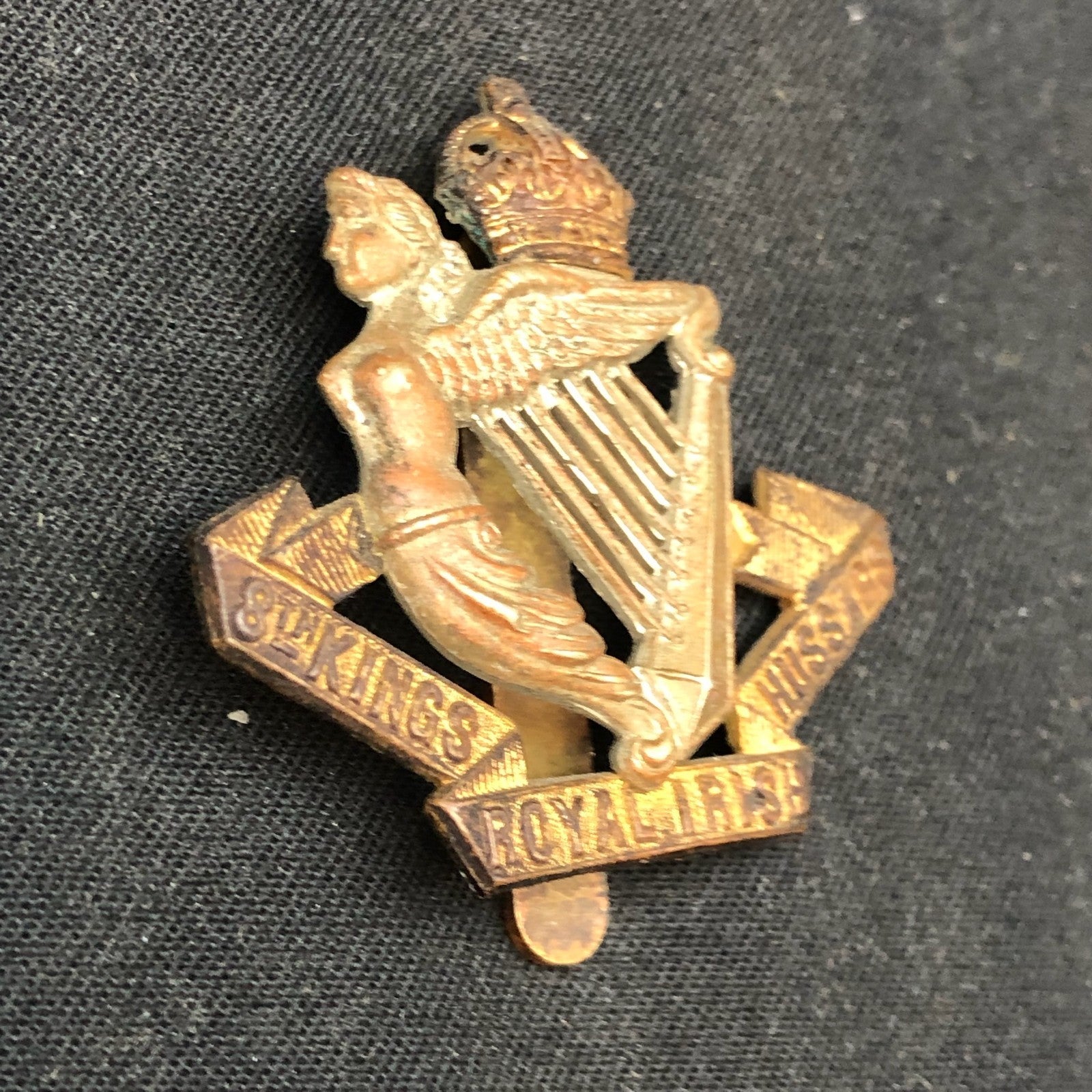 Original WW1 British Army Cap Badge - 8th King's Royal Irish Hussars - The Militaria Shop
