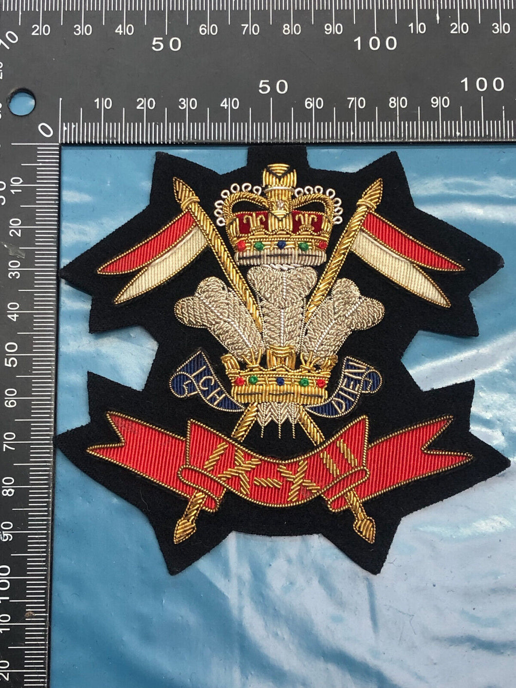 British Army Bullion Embroidered Blazer Badge - 9th 12th Lancers