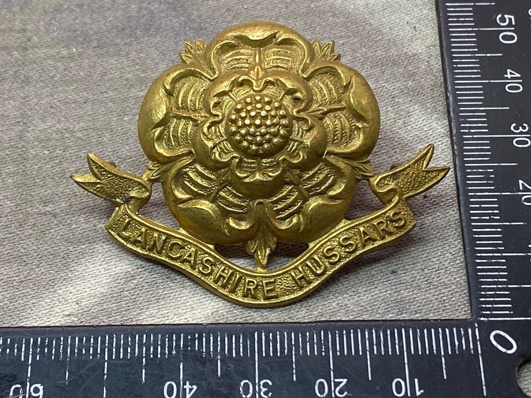 Original WW1 British Army Lancashire Hussars Regiment Cap Badge